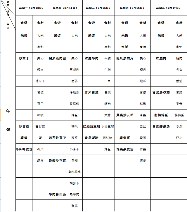 海安市实验小学2023上第6周营养菜单